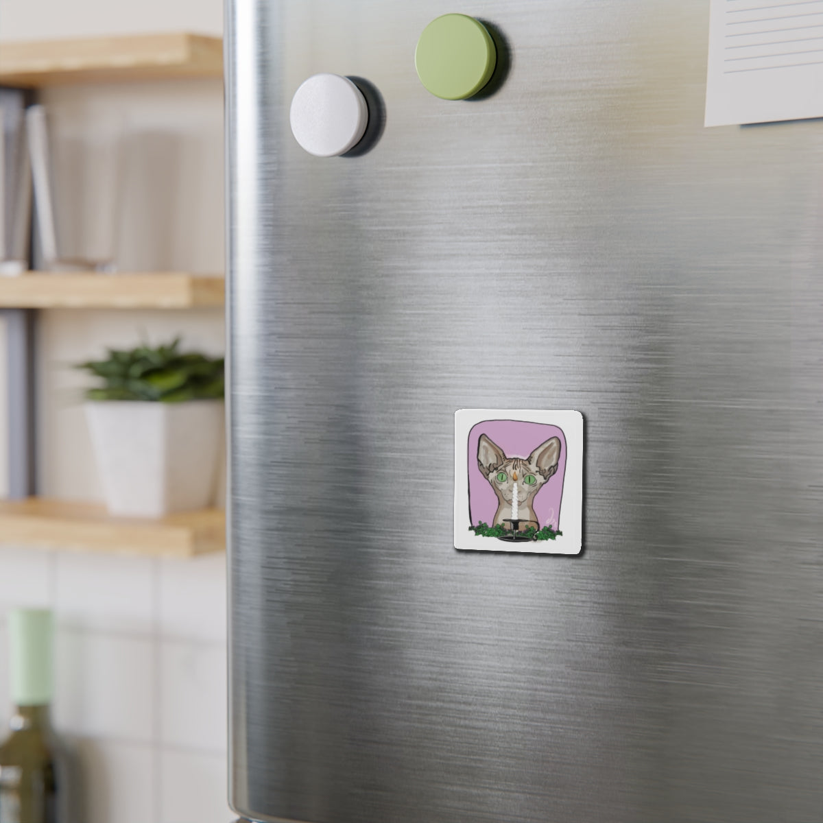 Familiar Flame Gazer Cat Magnets